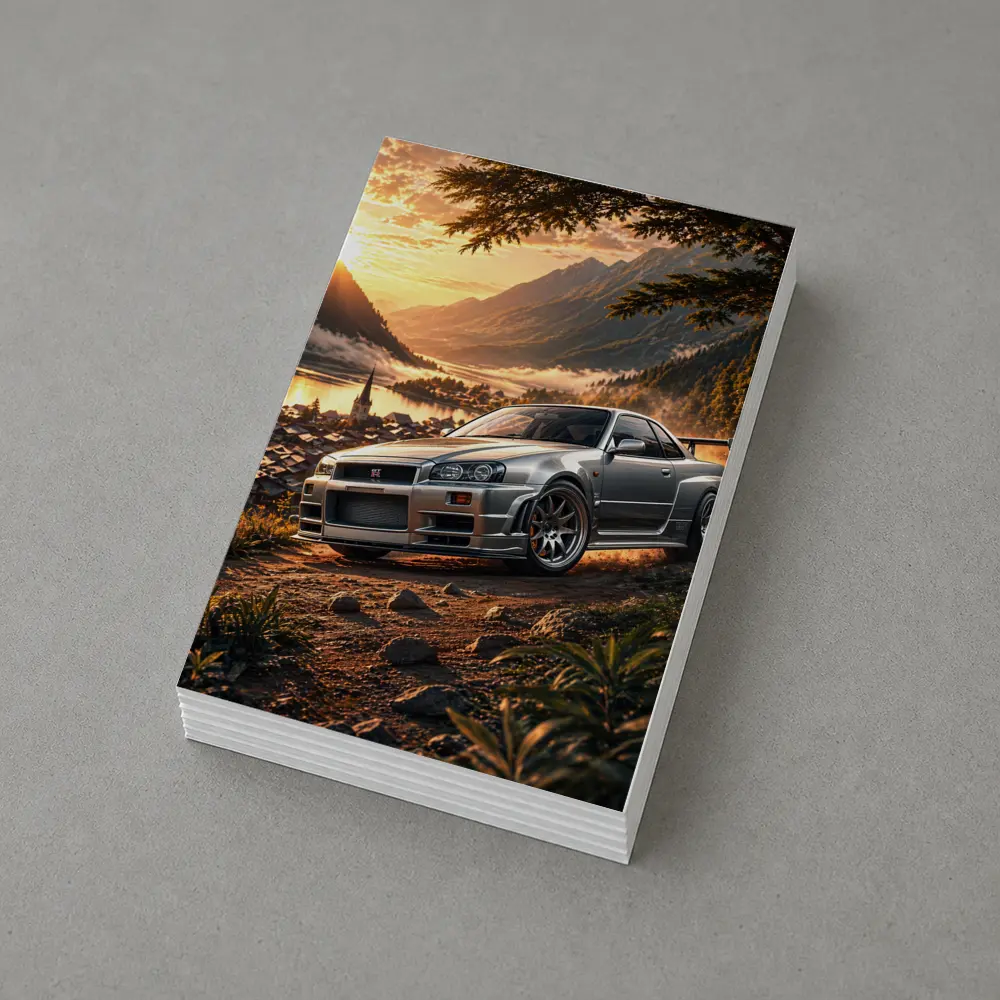 Nissan Skyline GT-R Silver Mountain Sunset – Postcards