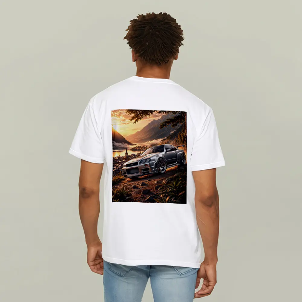 Nissan Skyline GT-R Silver Mountain Sunset – T-Shirts