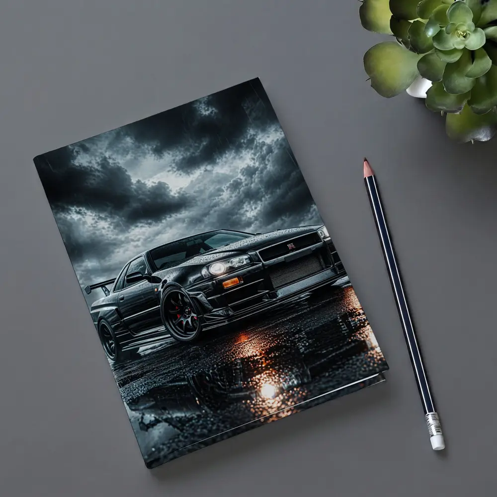 Nissan Skyline GT-R Black Rainy Storm – Notebooks