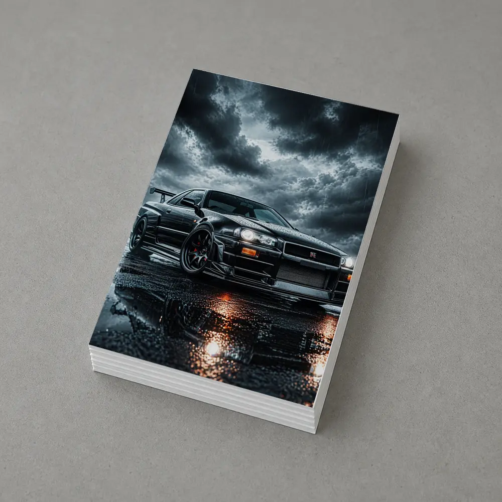 Nissan Skyline GT-R Black Rainy Storm – Postcards