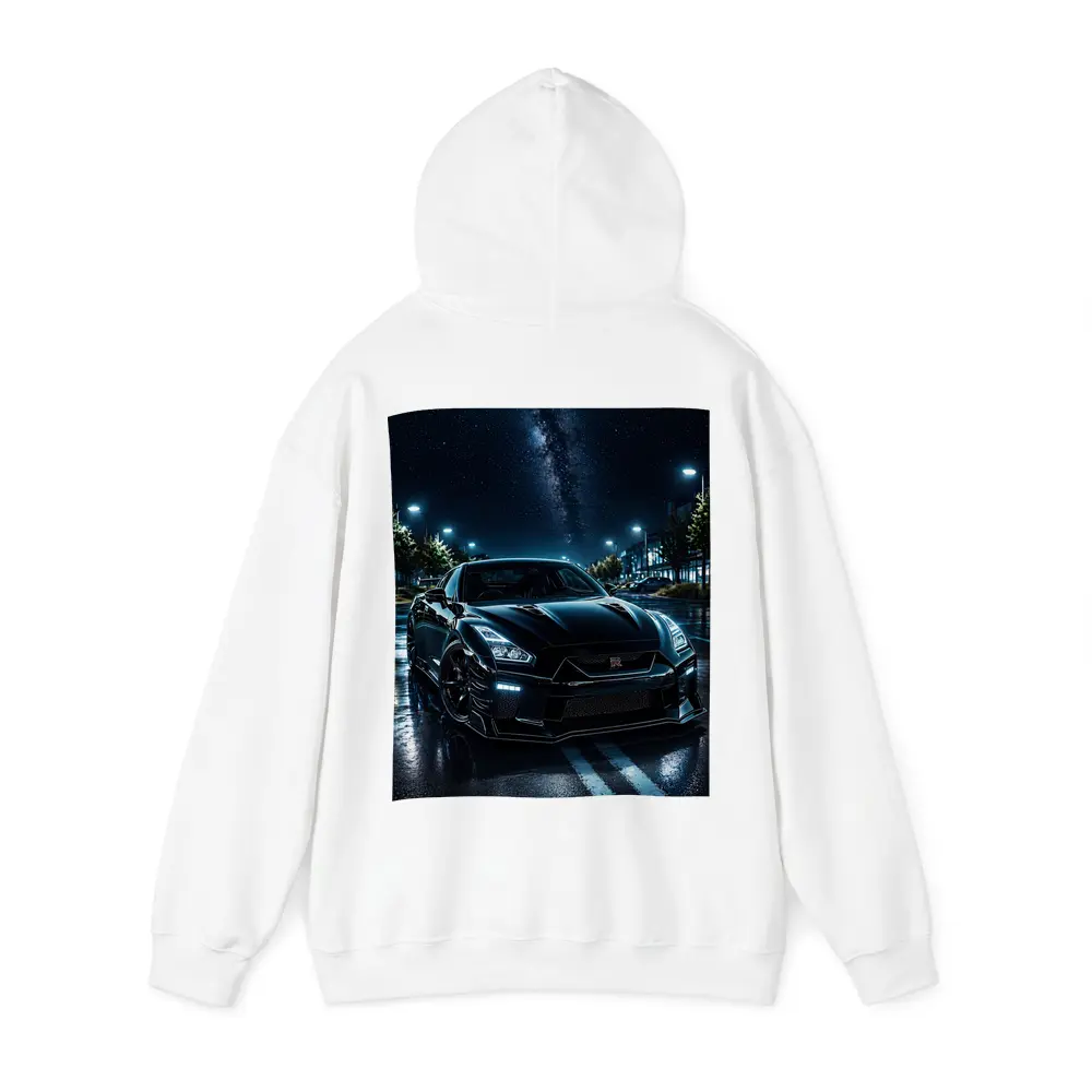 Nissan GT-R Black Night Wet Street – Hoodies