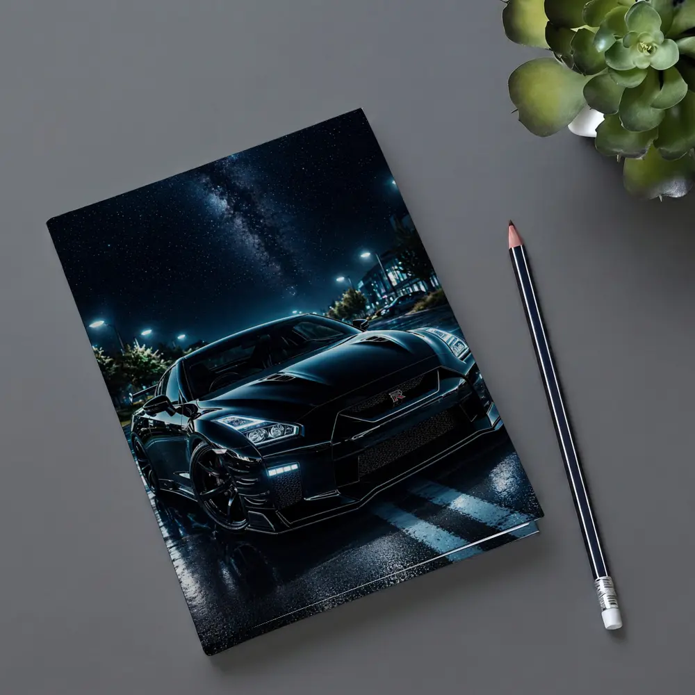 Nissan GT-R Black Night Wet Street – Notebooks