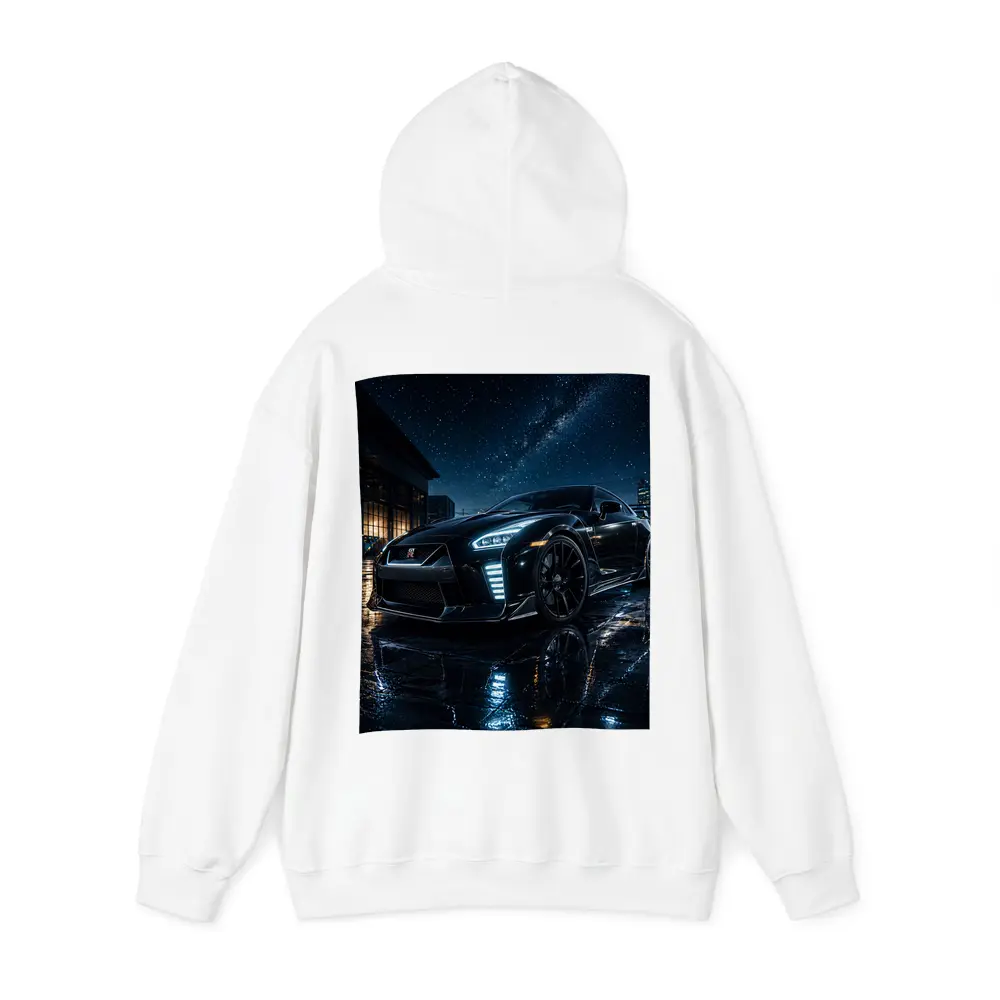 Nissan GT-R Black Under Starry Night Sky – Hoodies