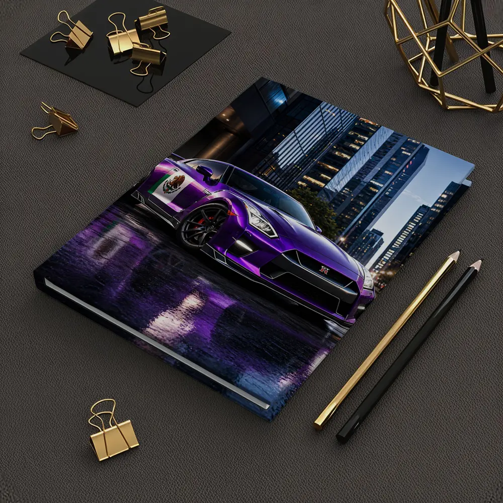 Nissan GT-R Purple Mexican Flag City Night – Notebooks