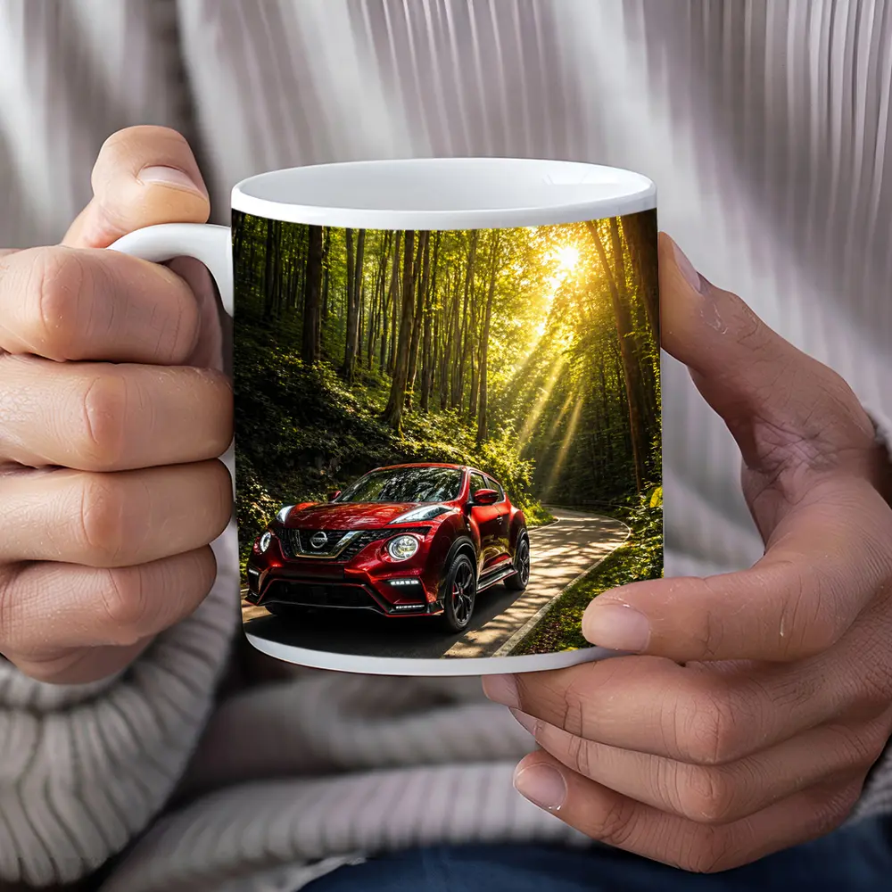 Nissan Juke Nismo Red Forest Road Drive – Mugs
