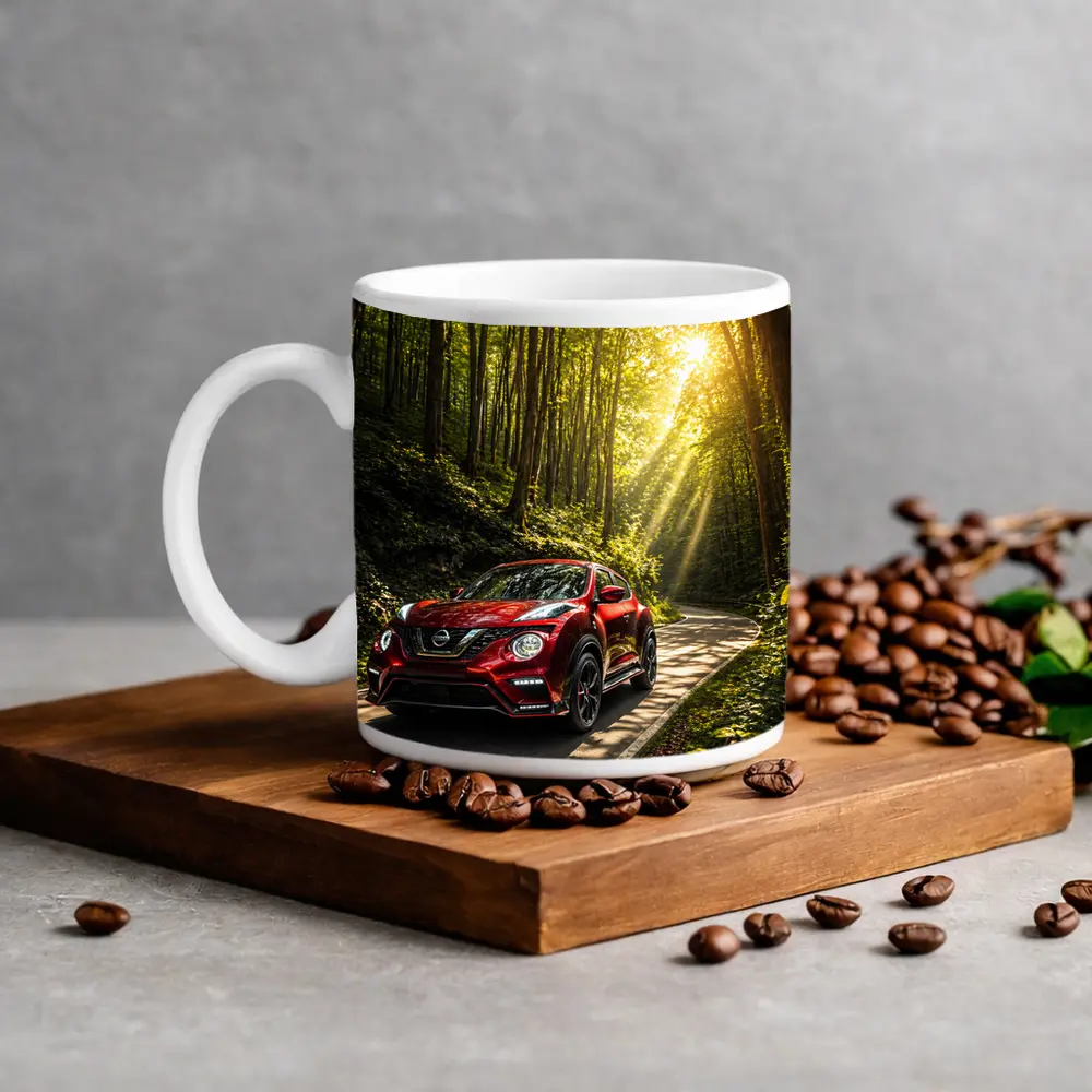 Nissan Juke Nismo Red Forest Road Drive – Mugs