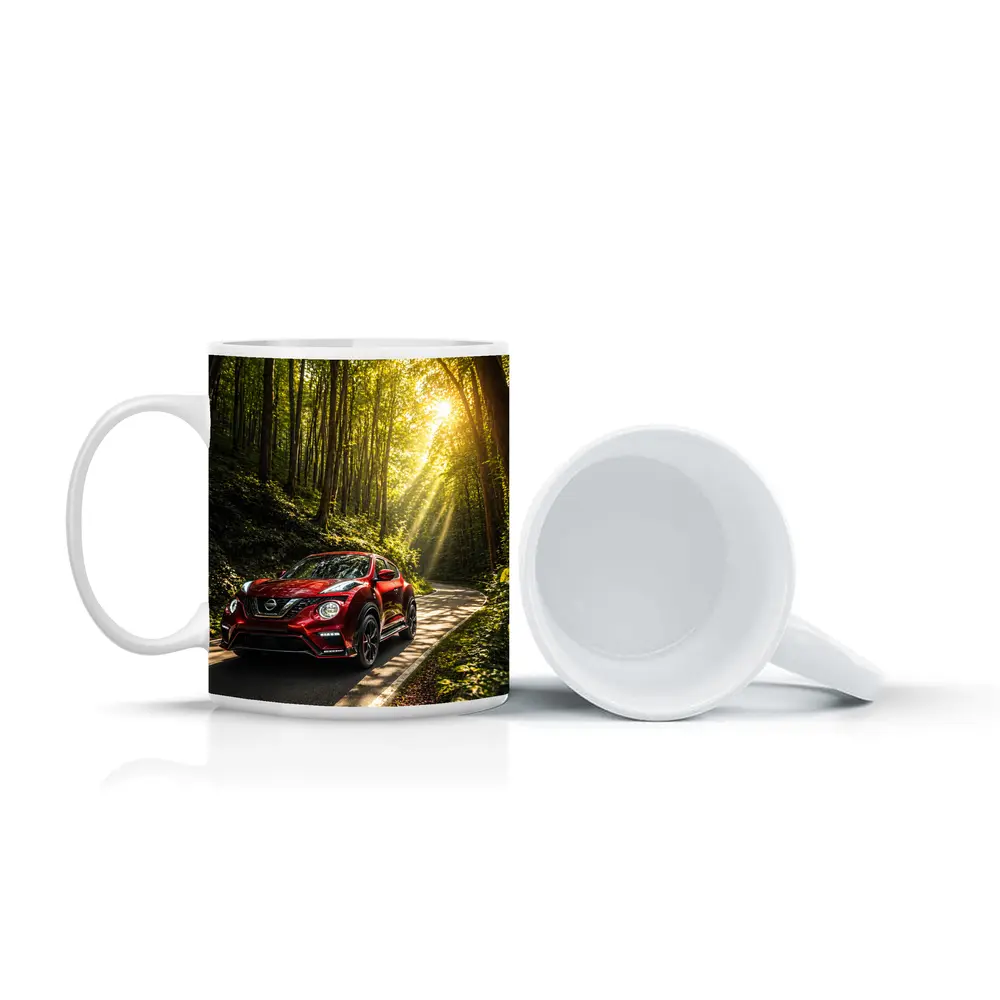 Nissan Juke Nismo Red Forest Road Drive – Mugs