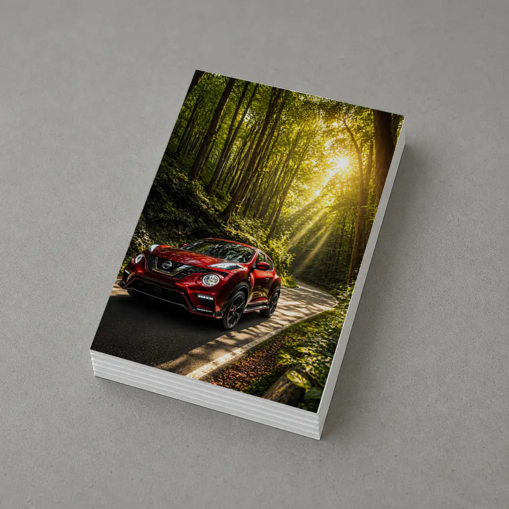 Nissan Juke Nismo Red Forest Road Drive – Postcards