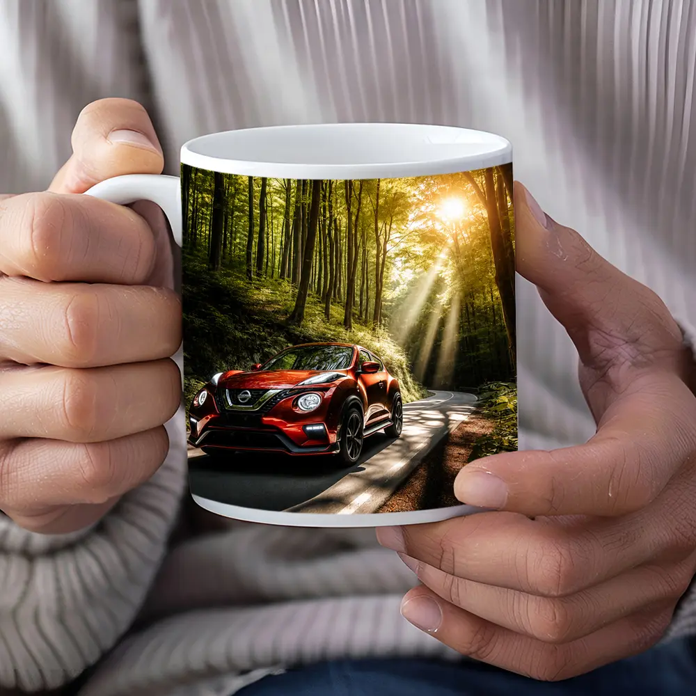 Nissan Juke Nismo Red Forest Road Drive – Mugs