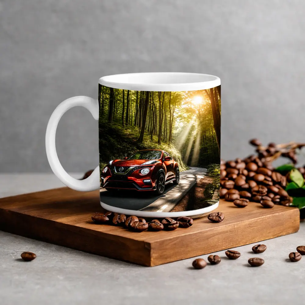 Nissan Juke Nismo Red Forest Road Drive – Mugs
