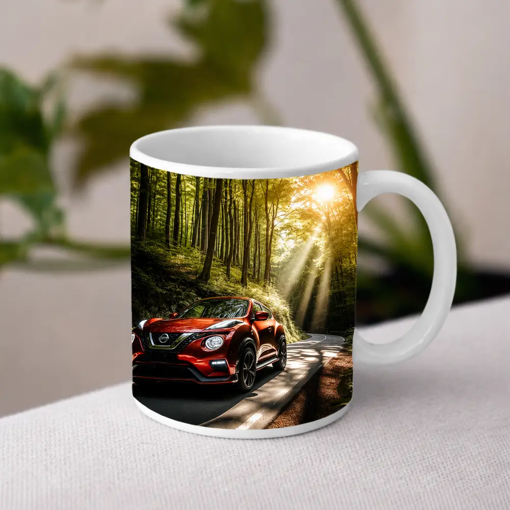 Nissan Juke Nismo Red Forest Road Drive – Mugs
