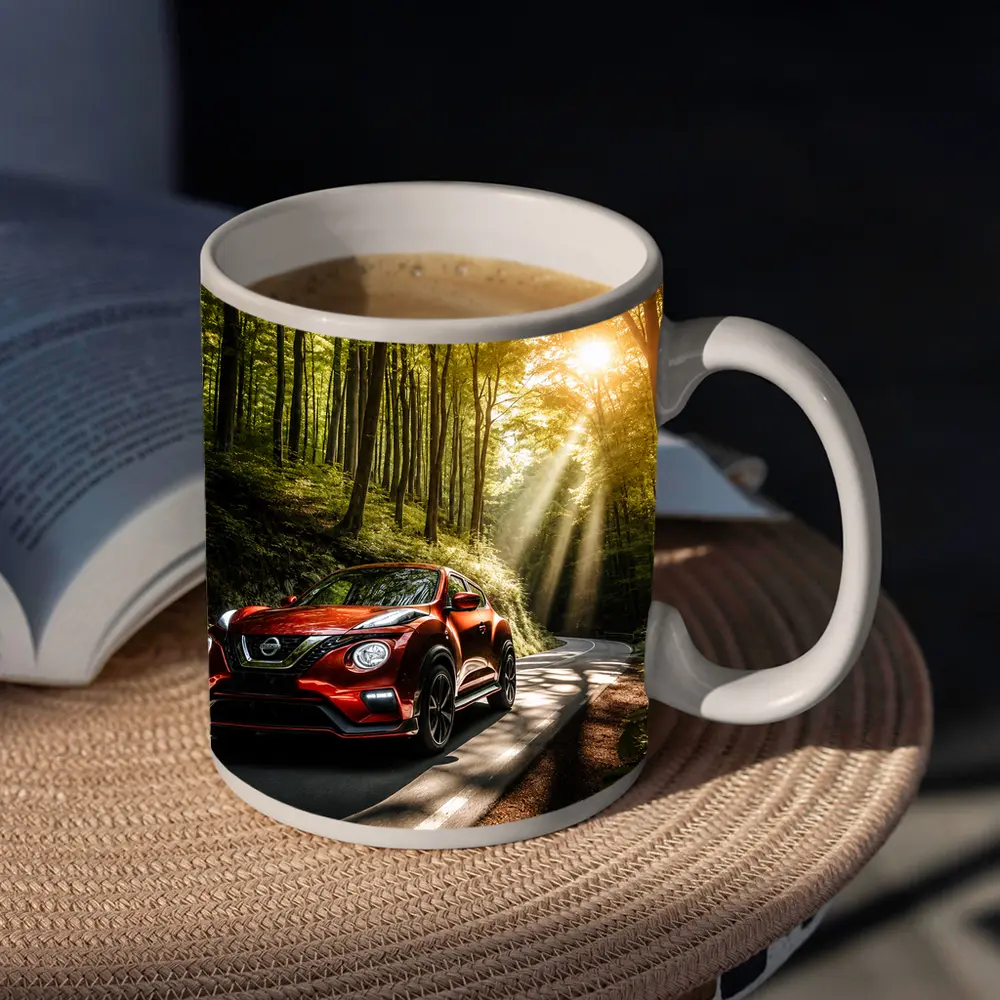 Nissan Juke Nismo Red Forest Road Drive – Mugs