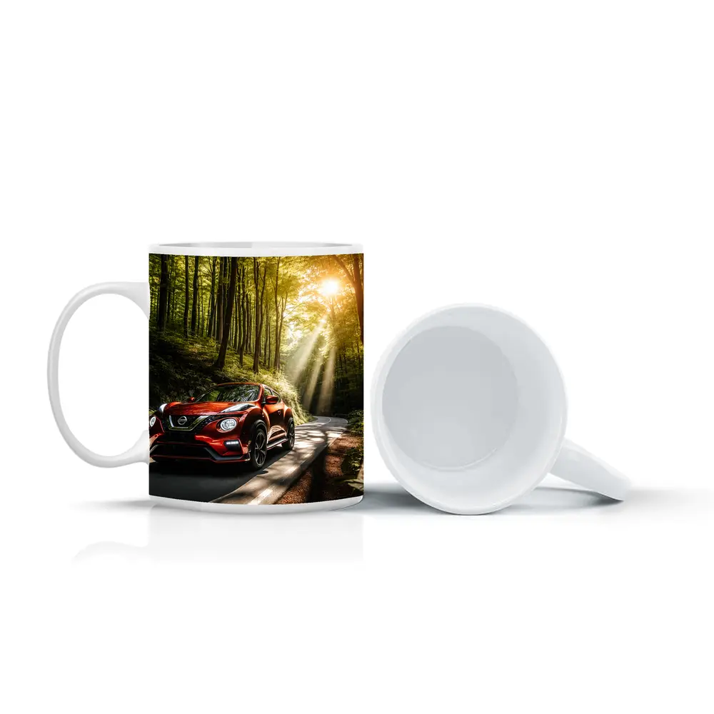 Nissan Juke Nismo Red Forest Road Drive – Mugs