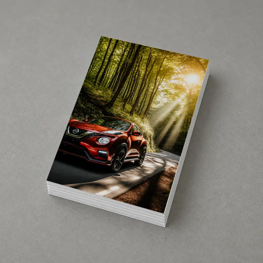 Nissan Juke Nismo Red Forest Road Drive – Postcards