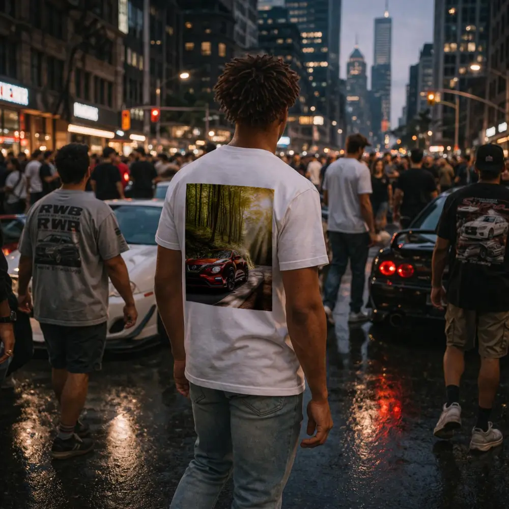 Nissan Juke Nismo Red Forest Road Drive – T-Shirts