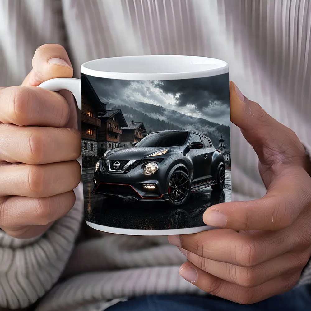 Nissan Juke Nismo Dark Rainy Mountain Village – Mugs