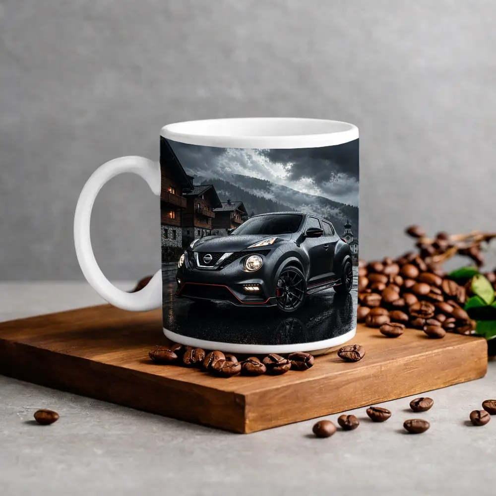 Nissan Juke Nismo Dark Rainy Mountain Village – Mugs