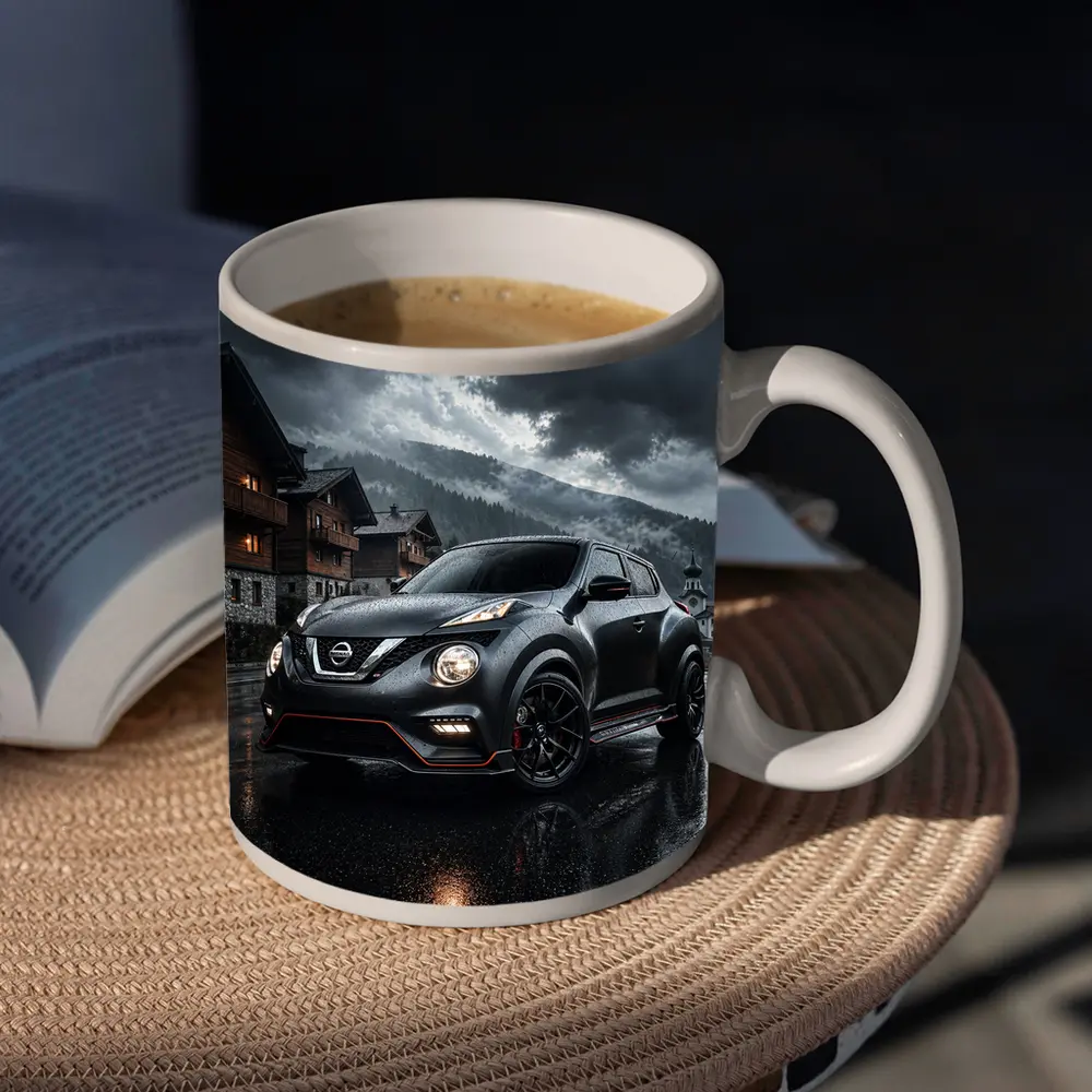 Nissan Juke Nismo Dark Rainy Mountain Village – Mugs