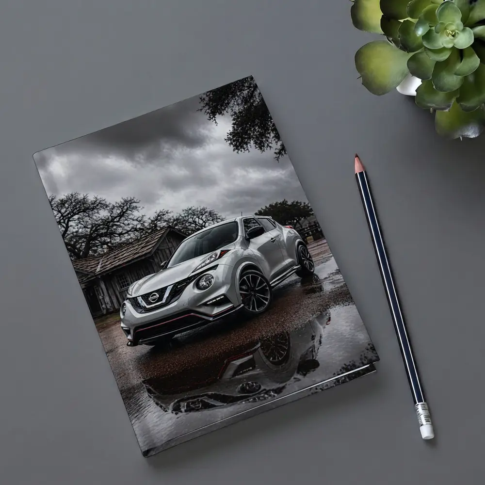 Nissan Juke Nismo Silver Rainy Rural Setting – Notebooks