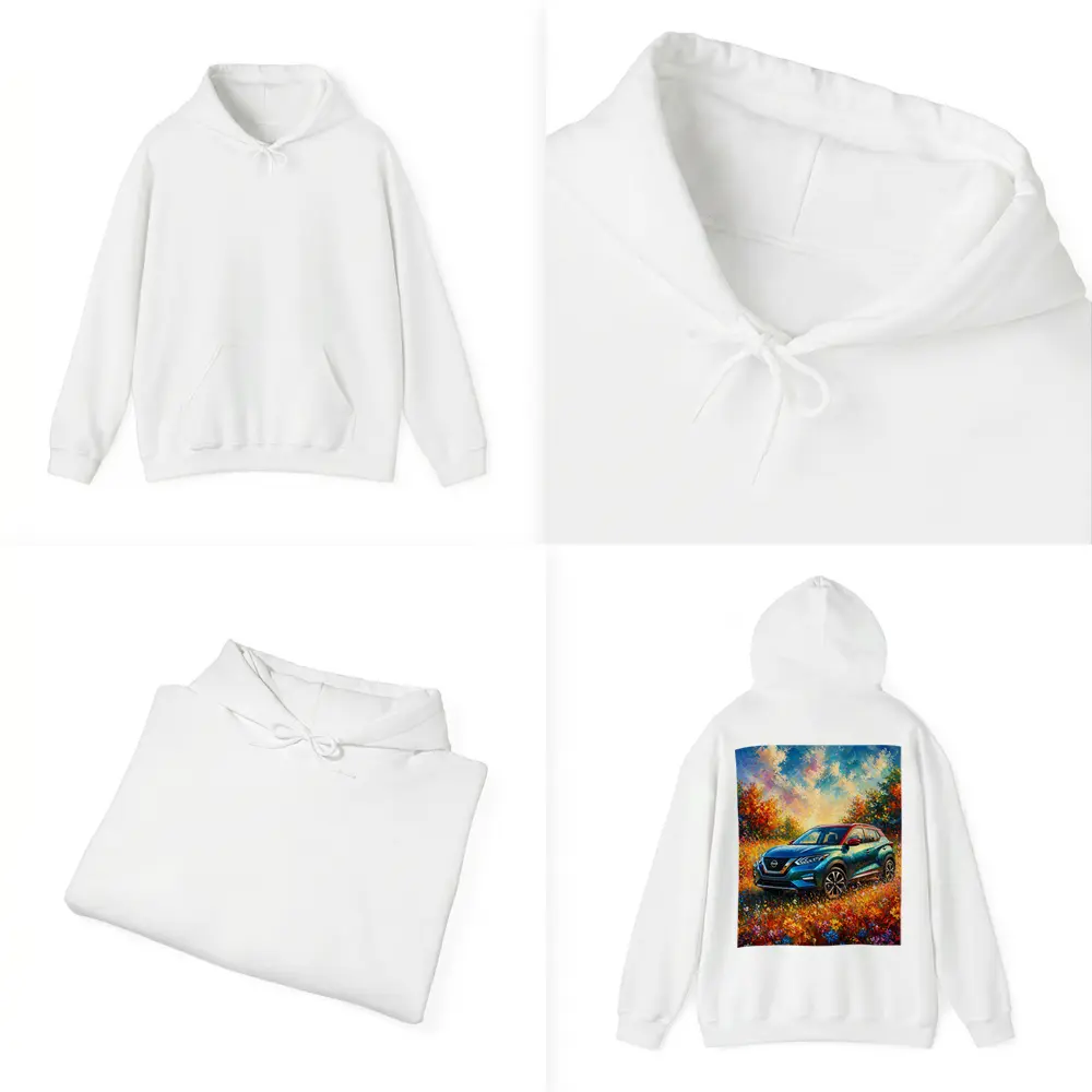 Nissan Kicks Oil Painting Colorful Flower Field – Hoodies