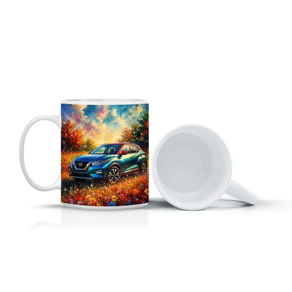 Nissan Kicks Oil Painting Colorful Flower Field – Mugs