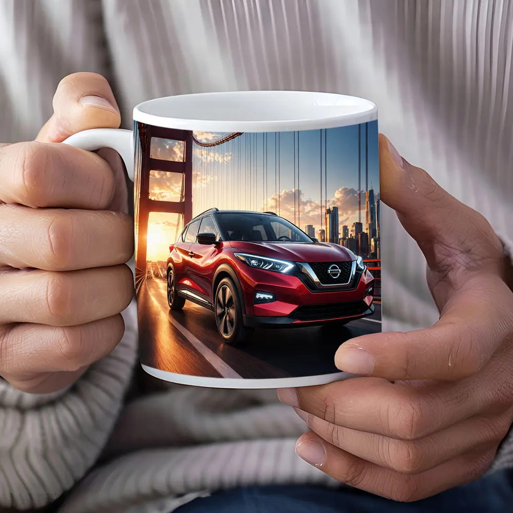 Nissan Kicks Red SUV Bridge City – Mugs