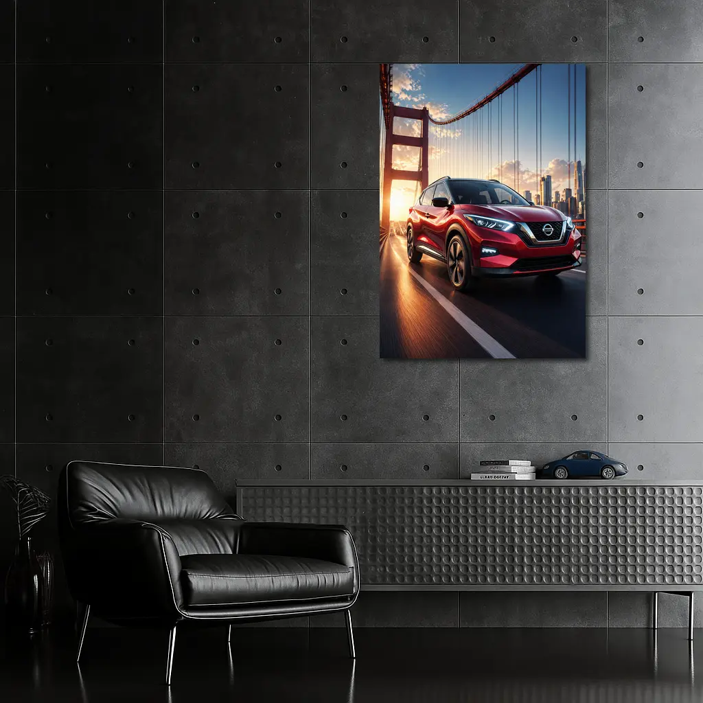 Nissan Kicks Red SUV Bridge City – Wall Art