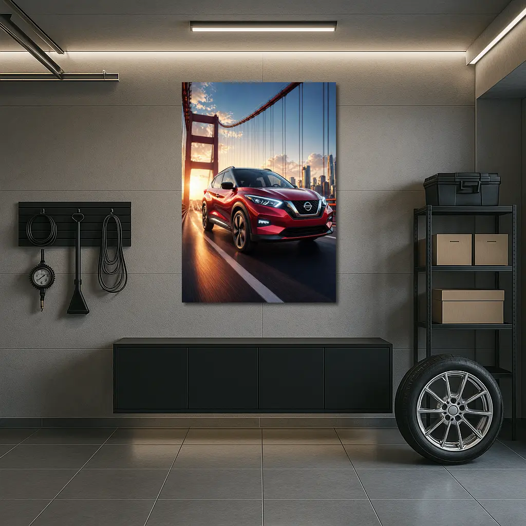 Nissan Kicks Red SUV Bridge City – Wall Art