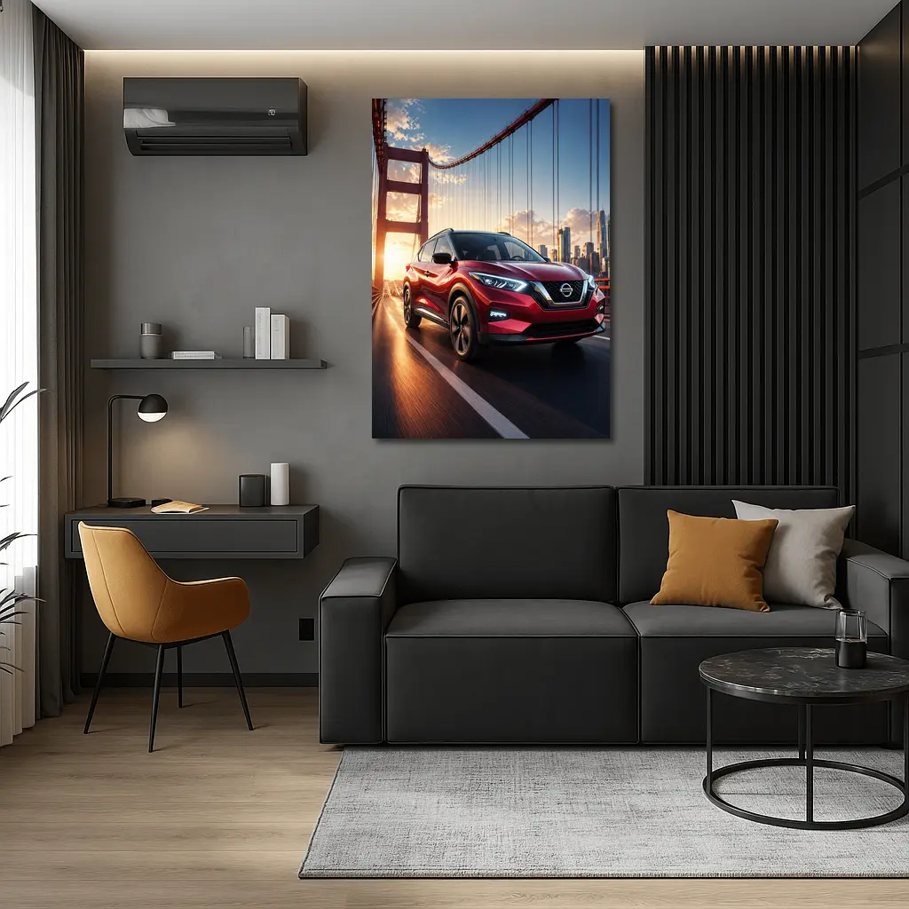 Nissan Kicks Red SUV Bridge City – Wall Art