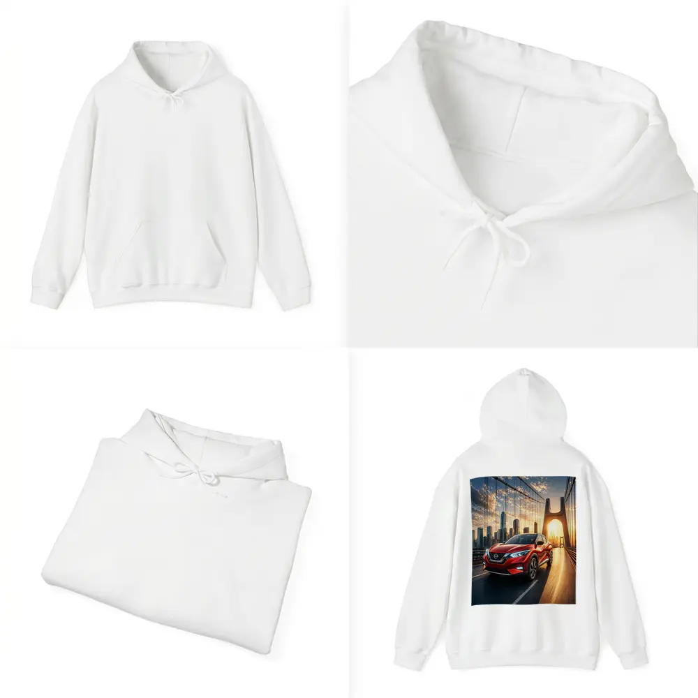 Nissan Kicks Red SUV Bridge City Sunset – Hoodies