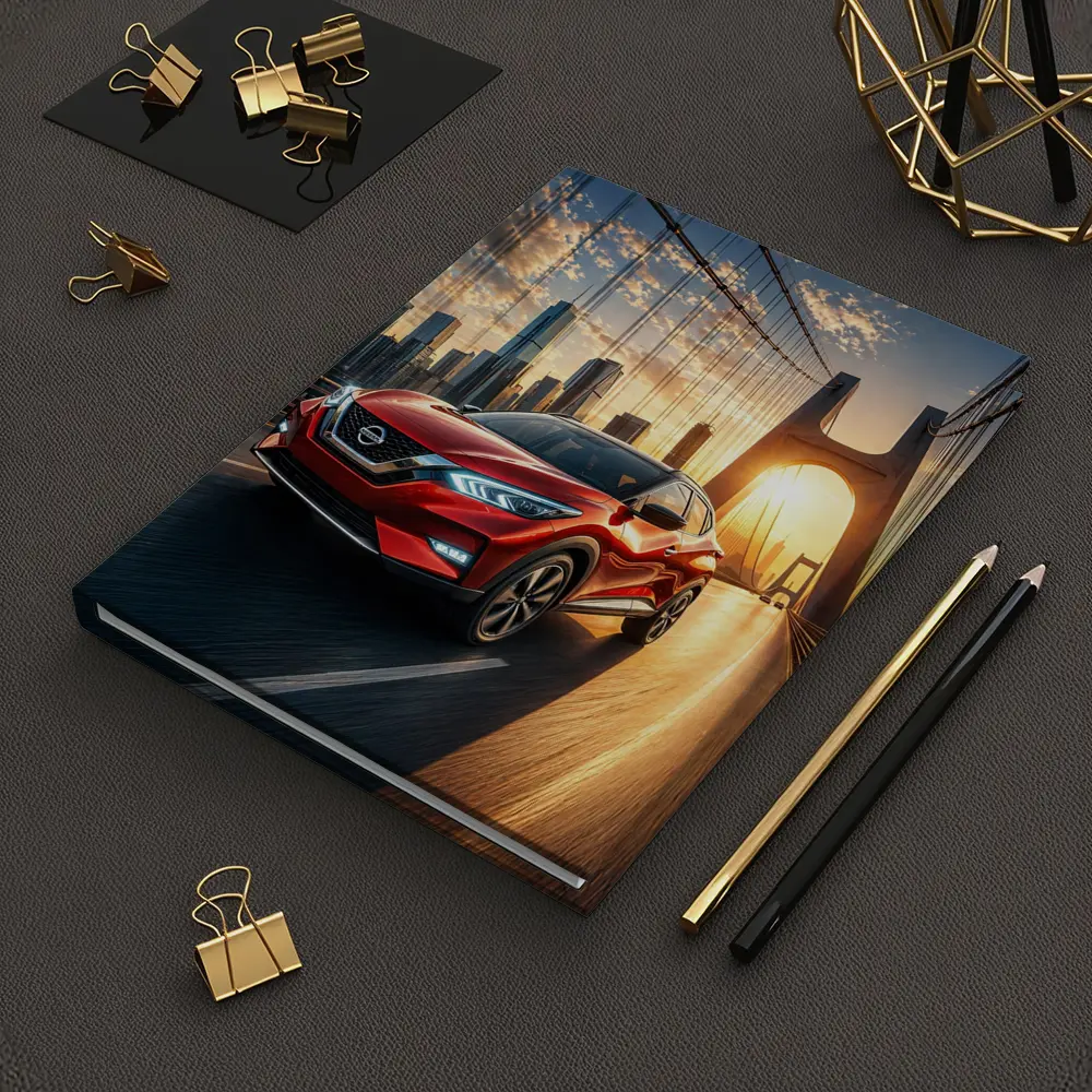 Nissan Kicks Red SUV Bridge City Sunset – Notebooks