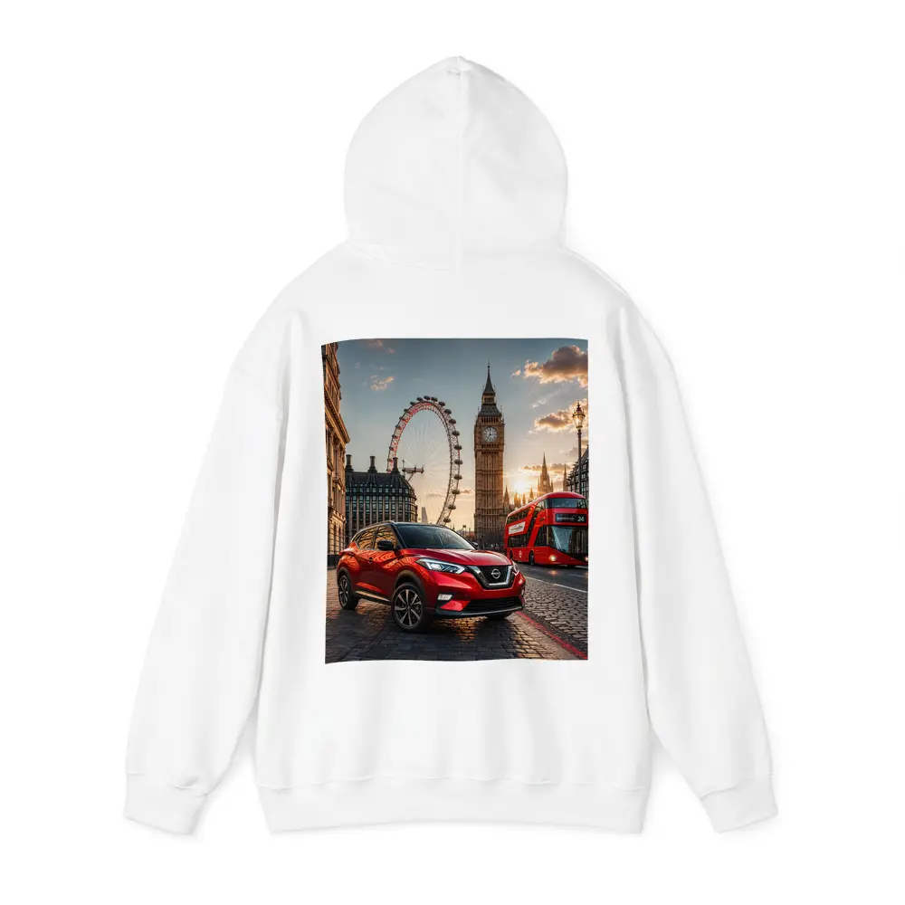 Nissan Kicks Red SUV London Sunset – Hoodies