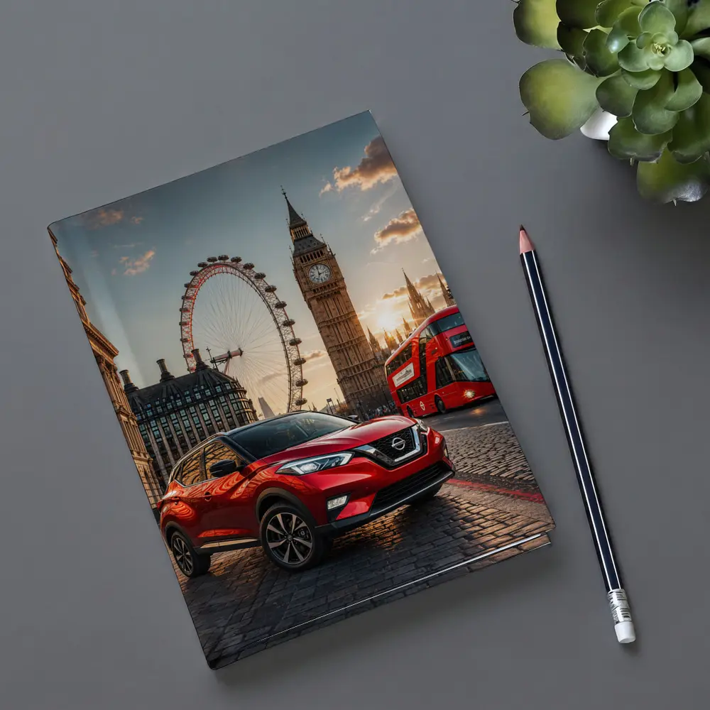 Nissan Kicks Red SUV London Sunset – Notebooks