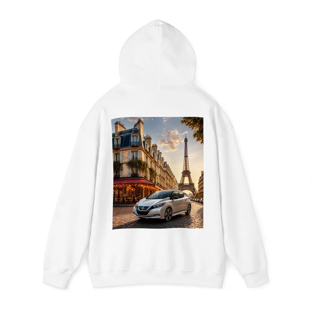 Nissan Leaf Parked Near Eiffel Tower Paris – Hoodies
