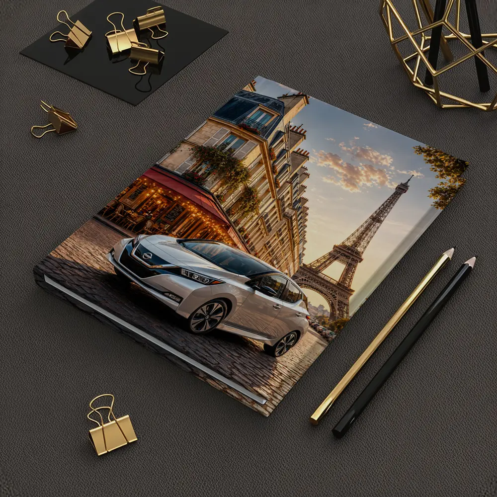 Nissan Leaf Parked Near Eiffel Tower Paris – Notebooks