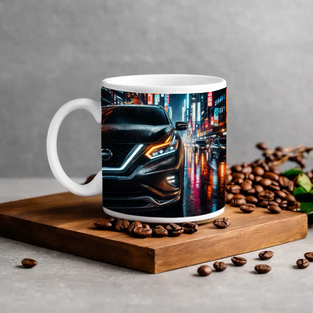 Nissan Murano Rainy Neon City Night – Mugs