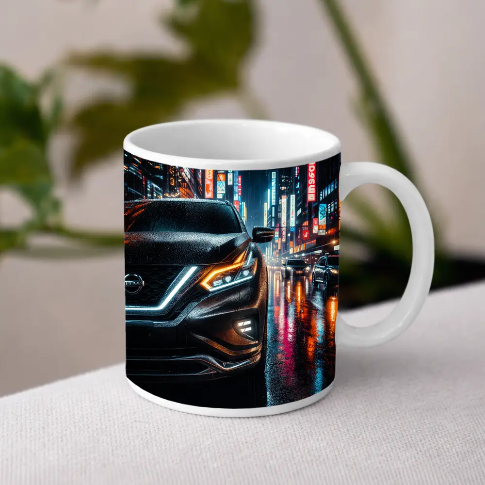 Nissan Murano Rainy Neon City Night – Mugs