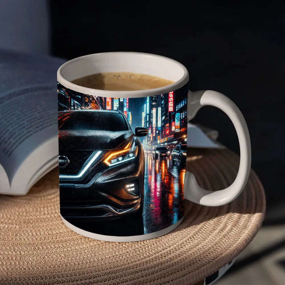 Nissan Murano Rainy Neon City Night – Mugs