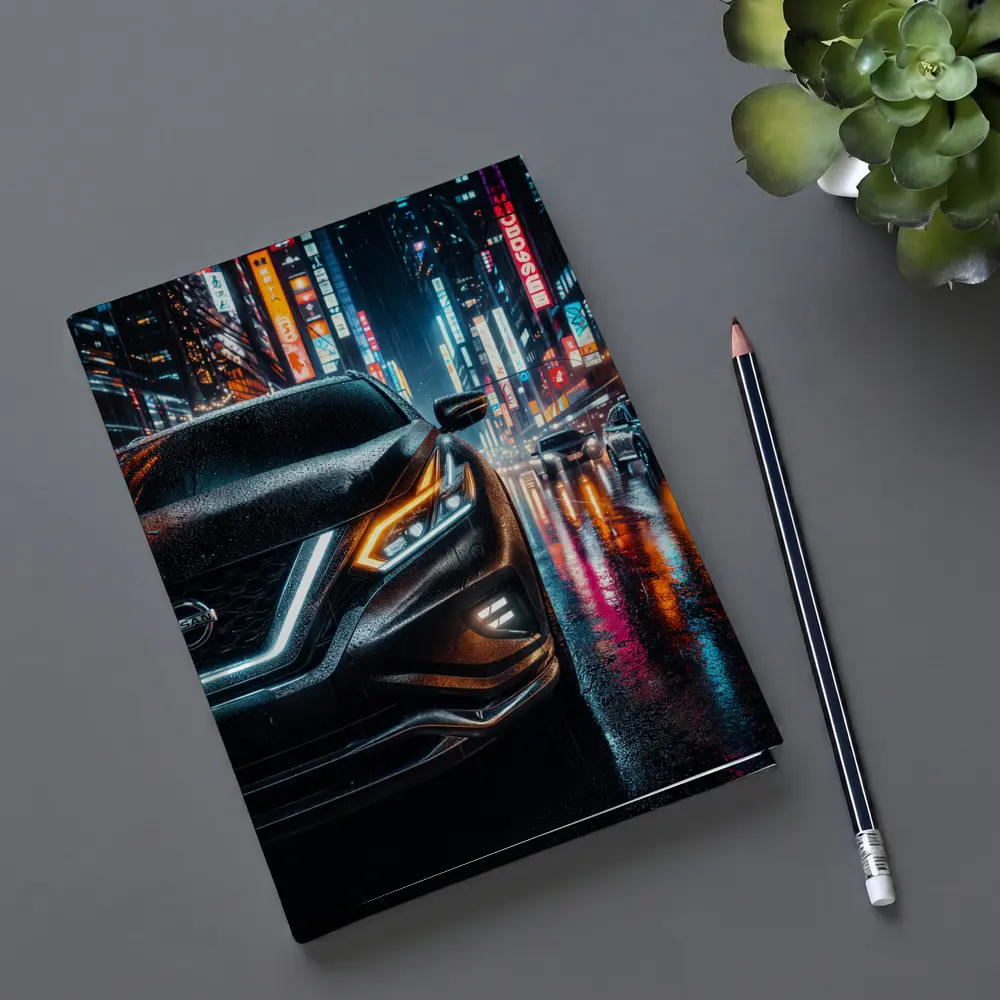 Nissan Murano Rainy Neon City Night – Notebooks