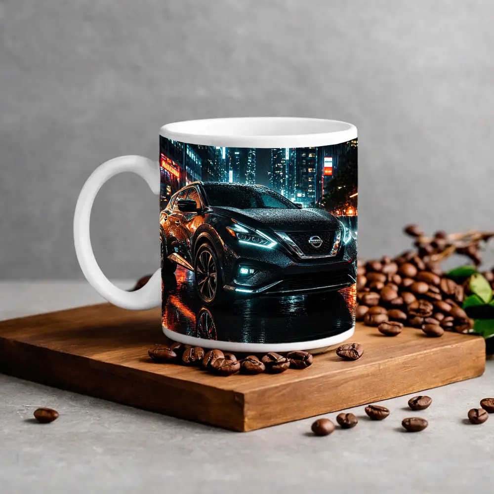 Nissan Murano Black Rainy City Night – Mugs