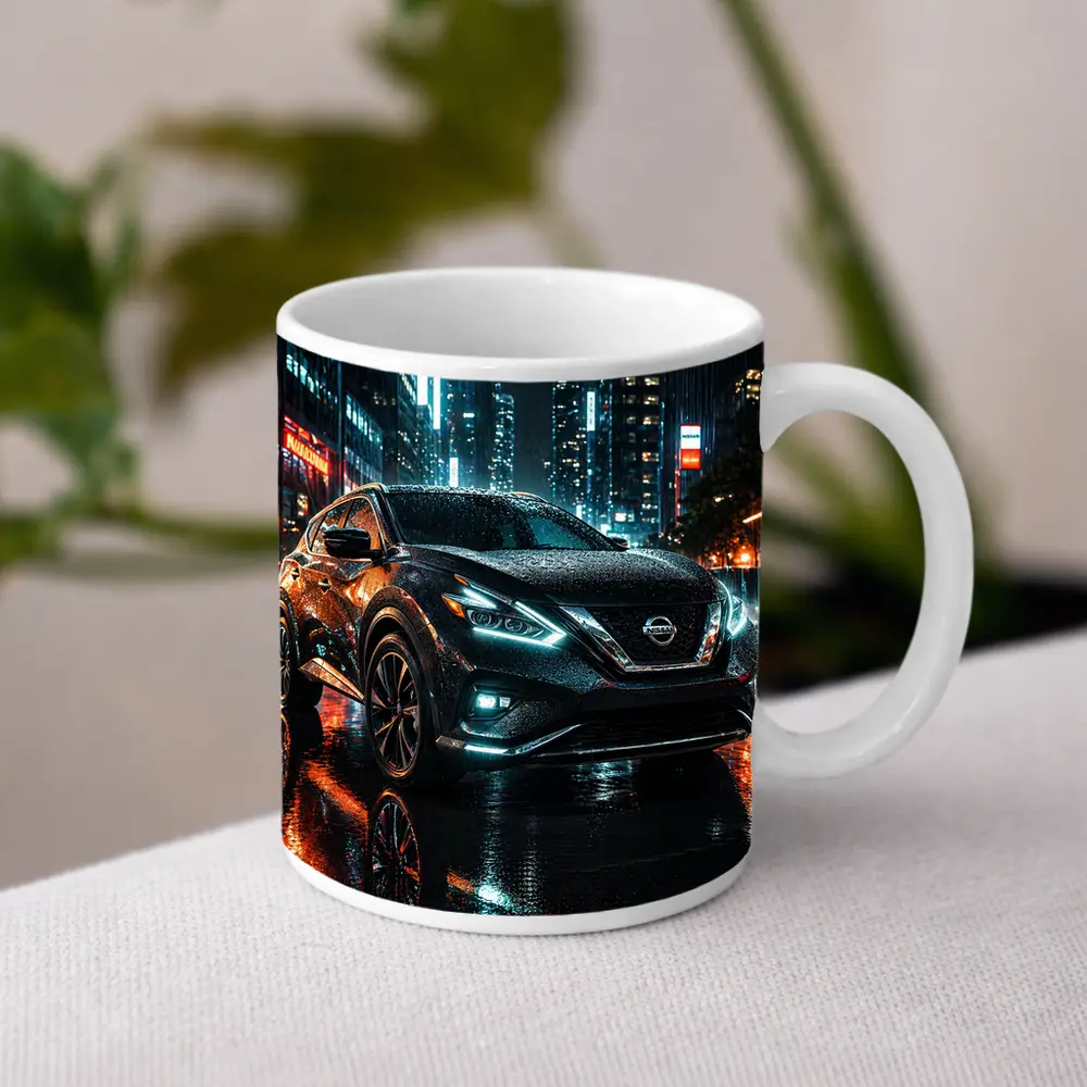 Nissan Murano Black Rainy City Night – Mugs