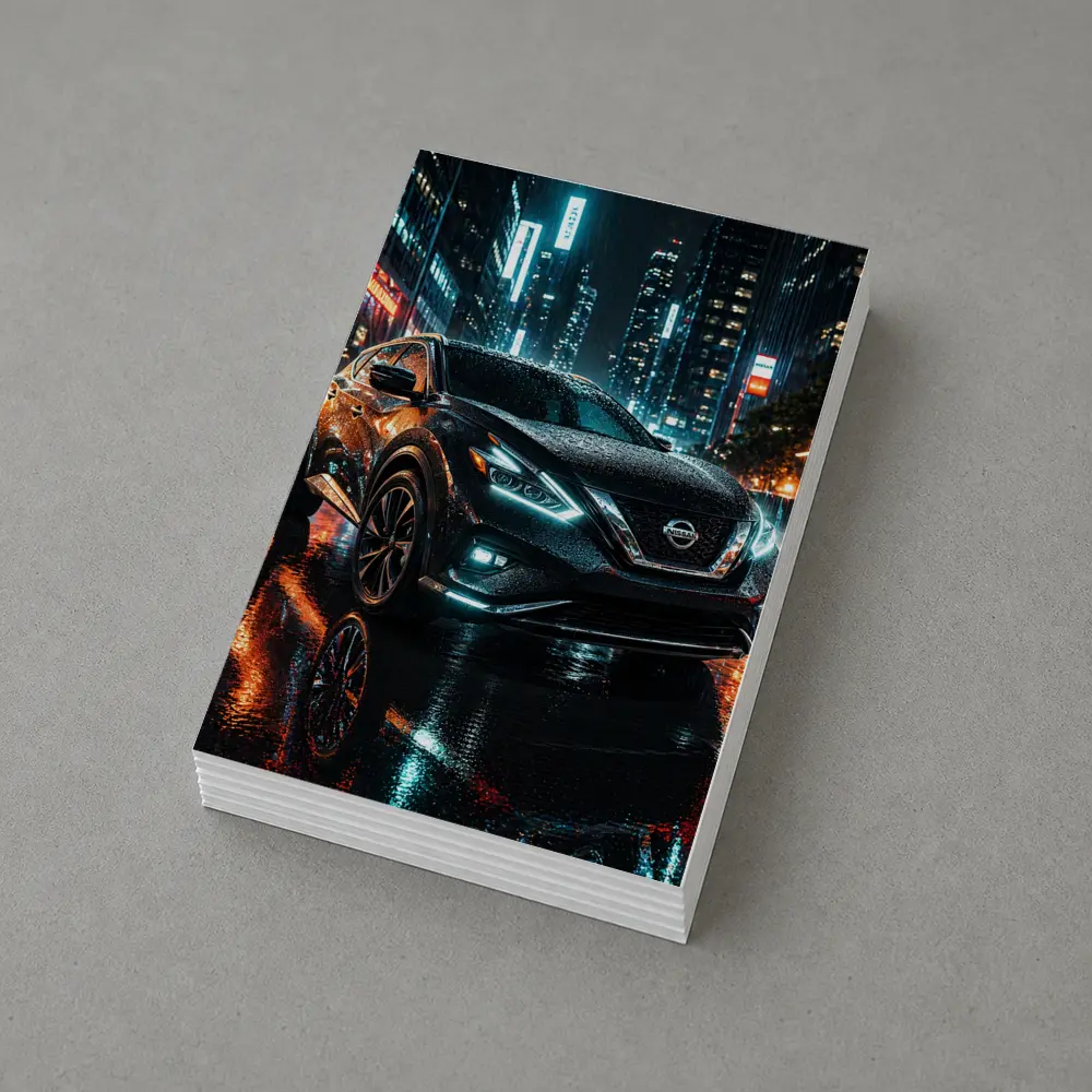Nissan Murano Black Rainy City Night – Postcards