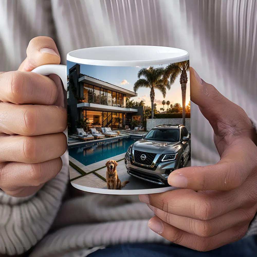 Nissan Pathfinder SUV Luxury Home Golden Retriever – Mugs