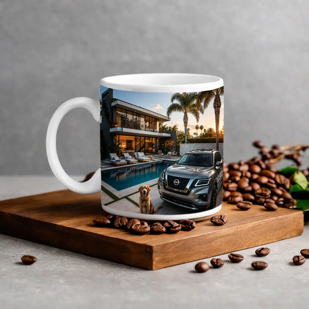 Nissan Pathfinder SUV Luxury Home Golden Retriever – Mugs