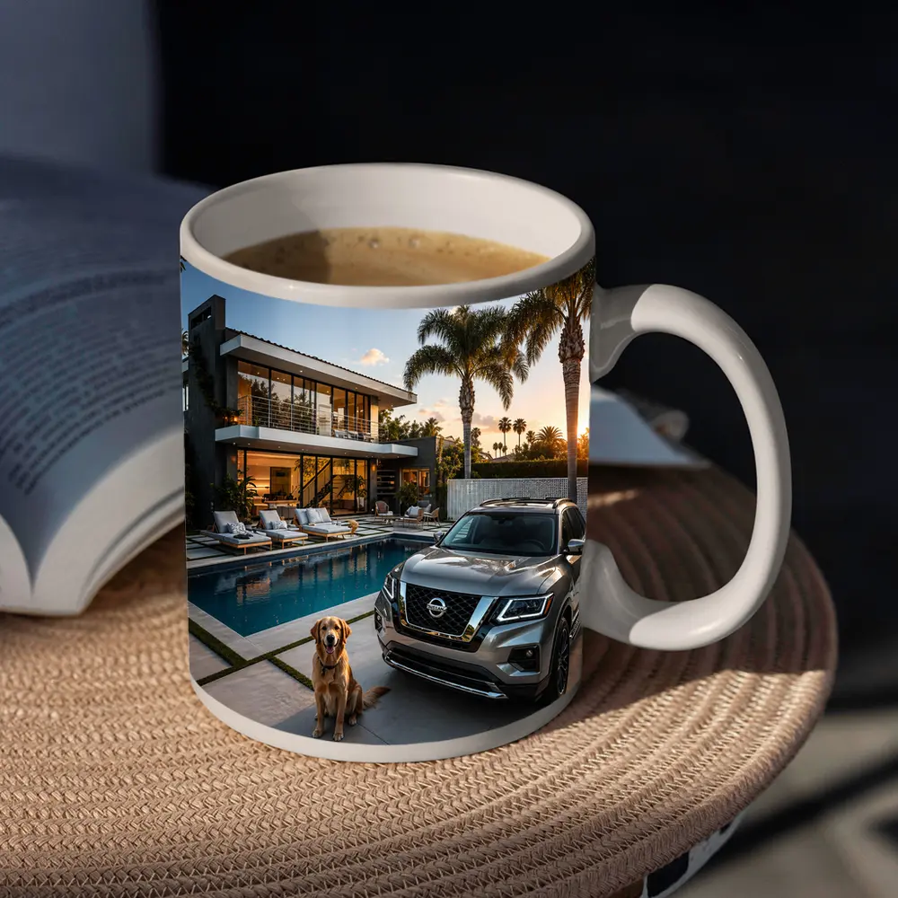 Nissan Pathfinder SUV Luxury Home Golden Retriever – Mugs