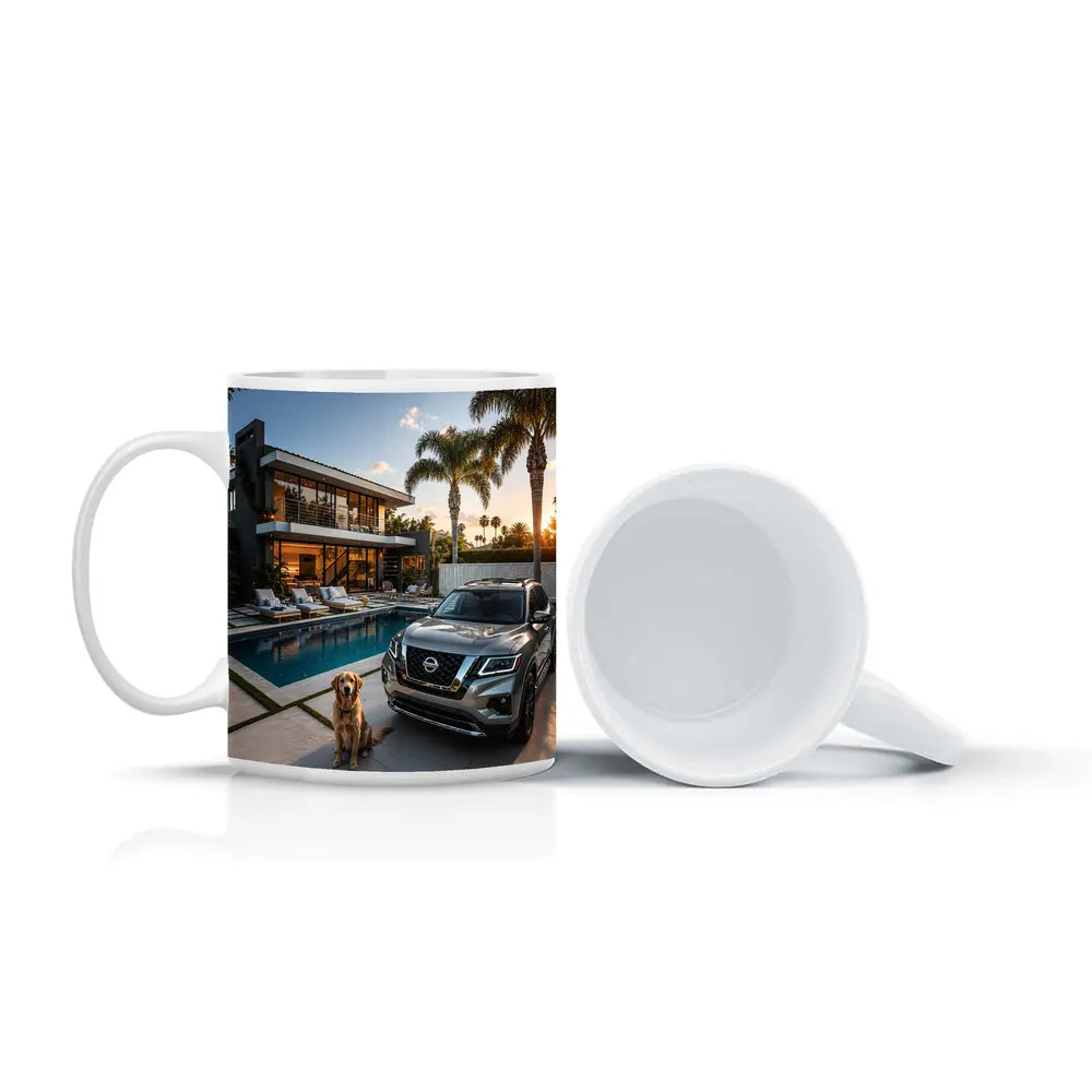 Nissan Pathfinder SUV Luxury Home Golden Retriever – Mugs