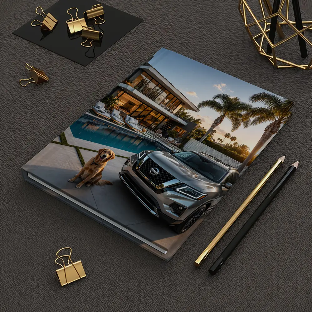 Nissan Pathfinder SUV Luxury Home Golden Retriever – Notebooks