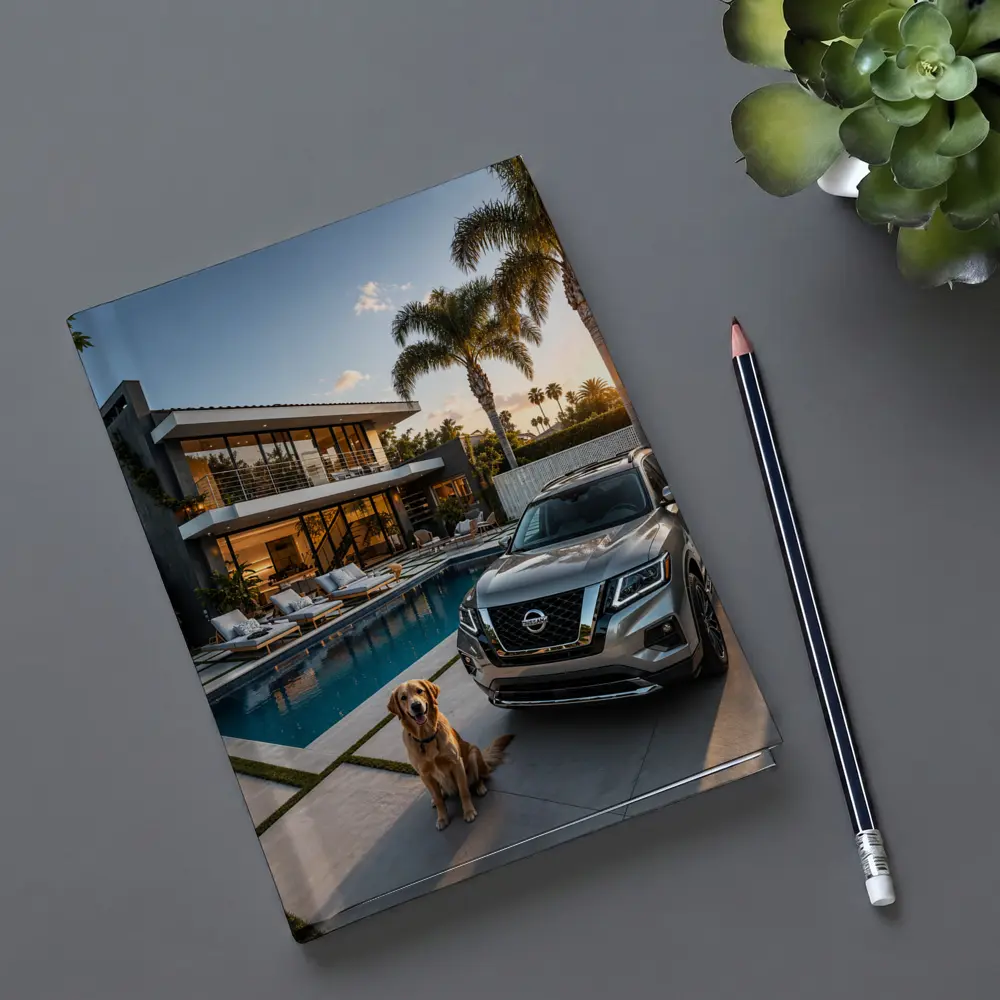Nissan Pathfinder SUV Luxury Home Golden Retriever – Notebooks
