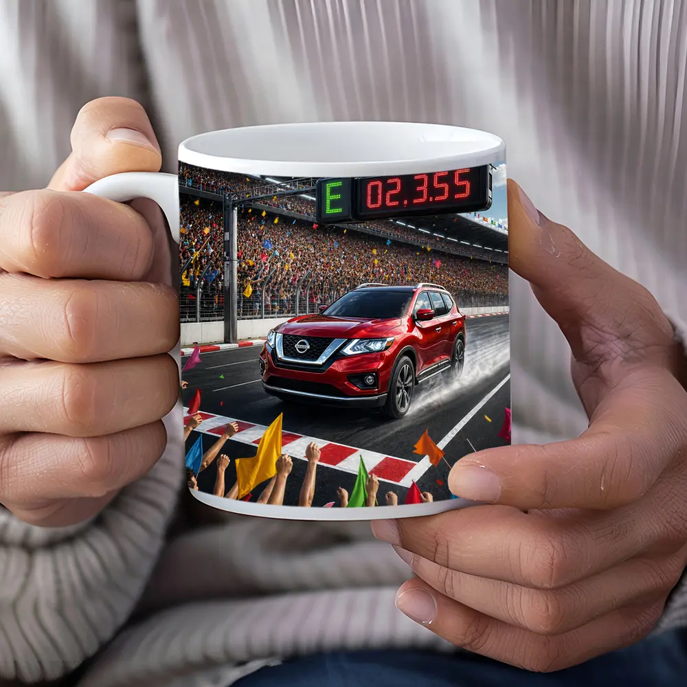 Nissan Pathfinder Racing Track Crowd Celebration – Mugs
