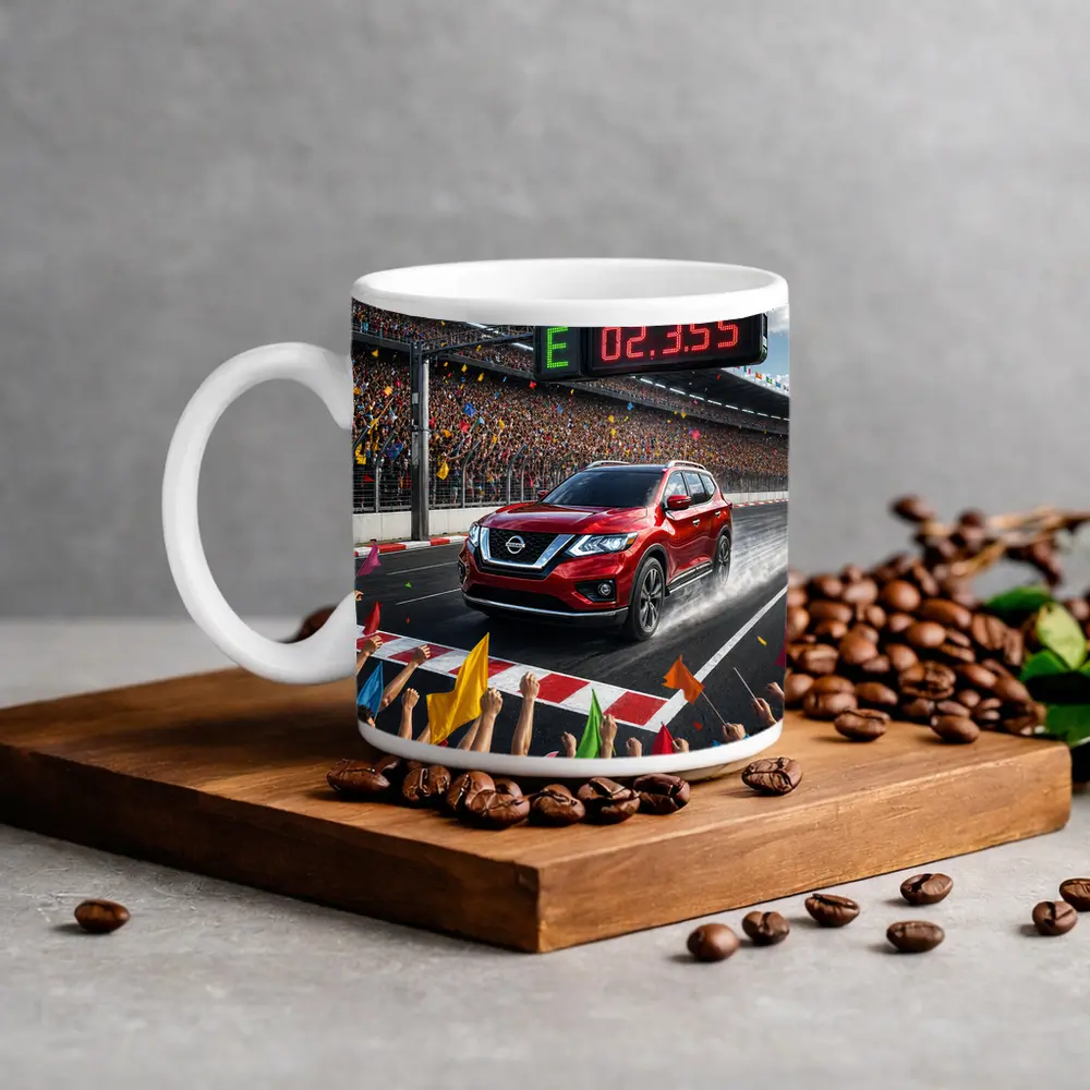 Nissan Pathfinder Racing Track Crowd Celebration – Mugs